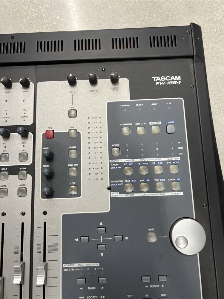 TASCAM FW-1884 FireWire Audio/MIDI Interface & Control Surface Mixer.