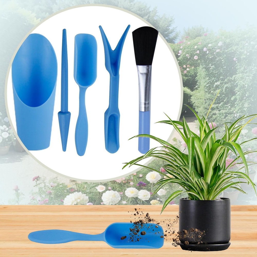 5 Pcs Mini Garden Tool Set Hand Tools Succulent Transplanting Blue