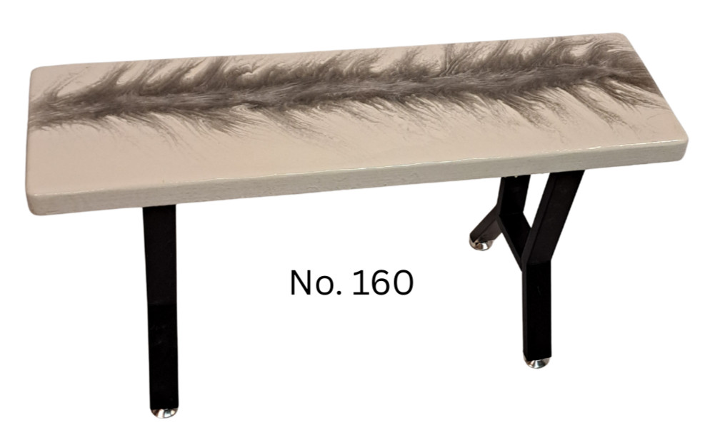 Functional Art Bench – Epoxy Top & Metal Legs (9" Series)
