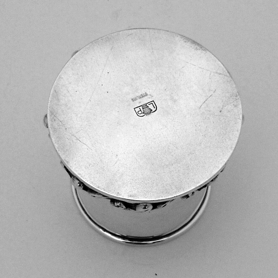 Alphonse La Paglia Cup Applied Floral Base Sterling Silver