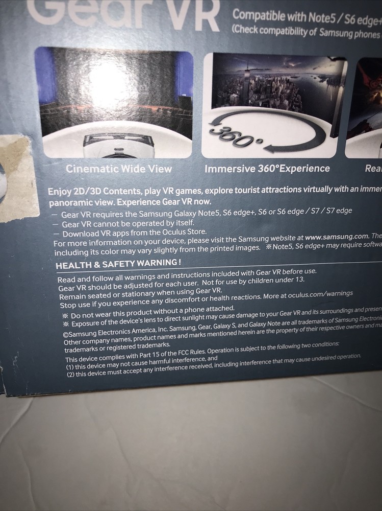 Samsung Gear VR Oculus Virtual Reality Headset