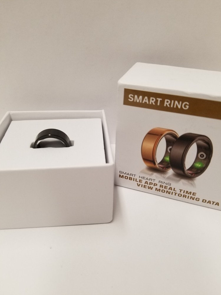 Smart Ring Fitness Tracker/Sleep Tracker Bluetooth Black Tone Size 7
