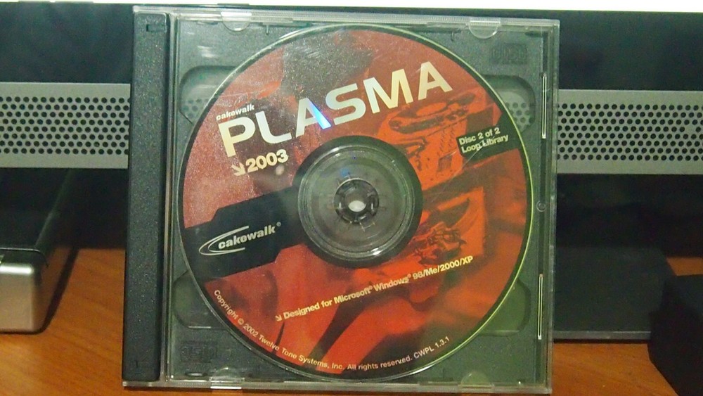 Cakewalk Plasma 2003 Pc  /2 Dic /Read