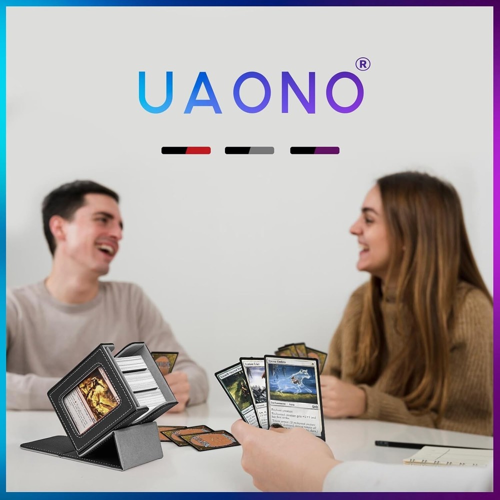 MTG Deck Box, Double Display Window MTG, Commander Deck Box Fits 100+ Single Sle