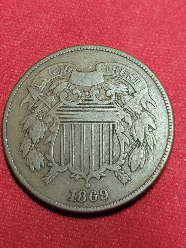 1869 2 cent piece Vf