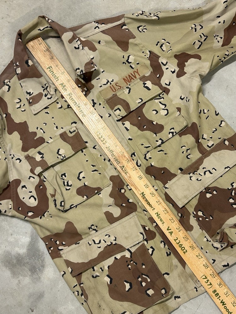 Vintage US Army Jacket Medium Regular Chocolate Chip Desert Camo Combat Coat