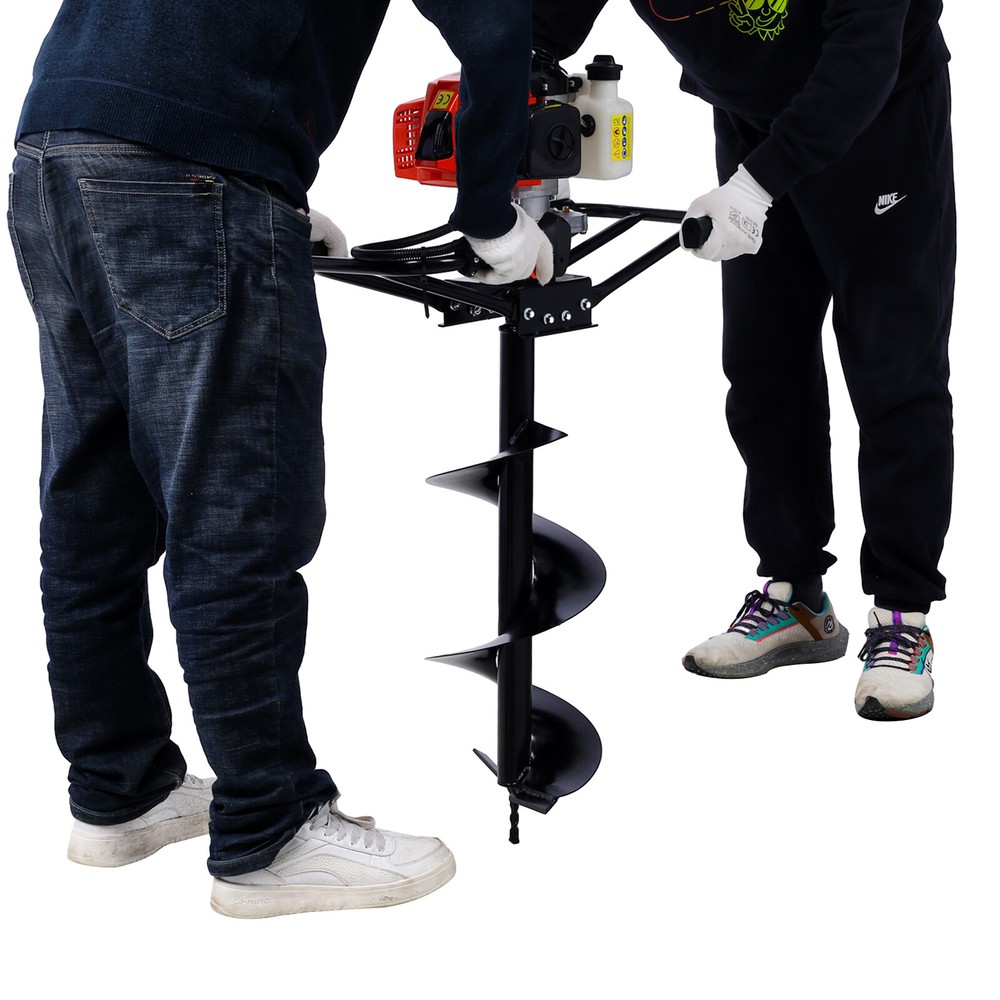 2.7HP Post Hole Digger 63cc Two Person Handle Gas-Powered 2-Stroke Digging Drill