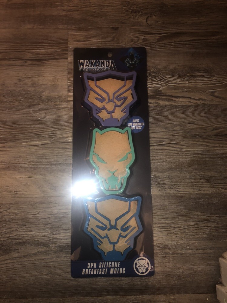 3-Pack Wakanda Forever Silicone Breakfast Molds For Pancakes Eggs Marvel