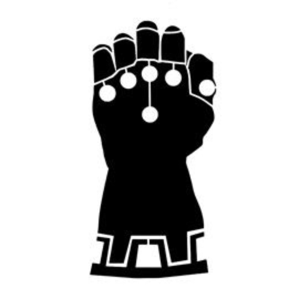 Gauntlet Silhouette Wall Art Reusable Plastic Stencil - StencilAir
