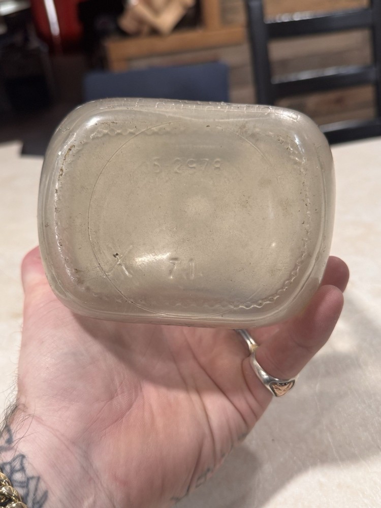 vintage glass spring water bottle