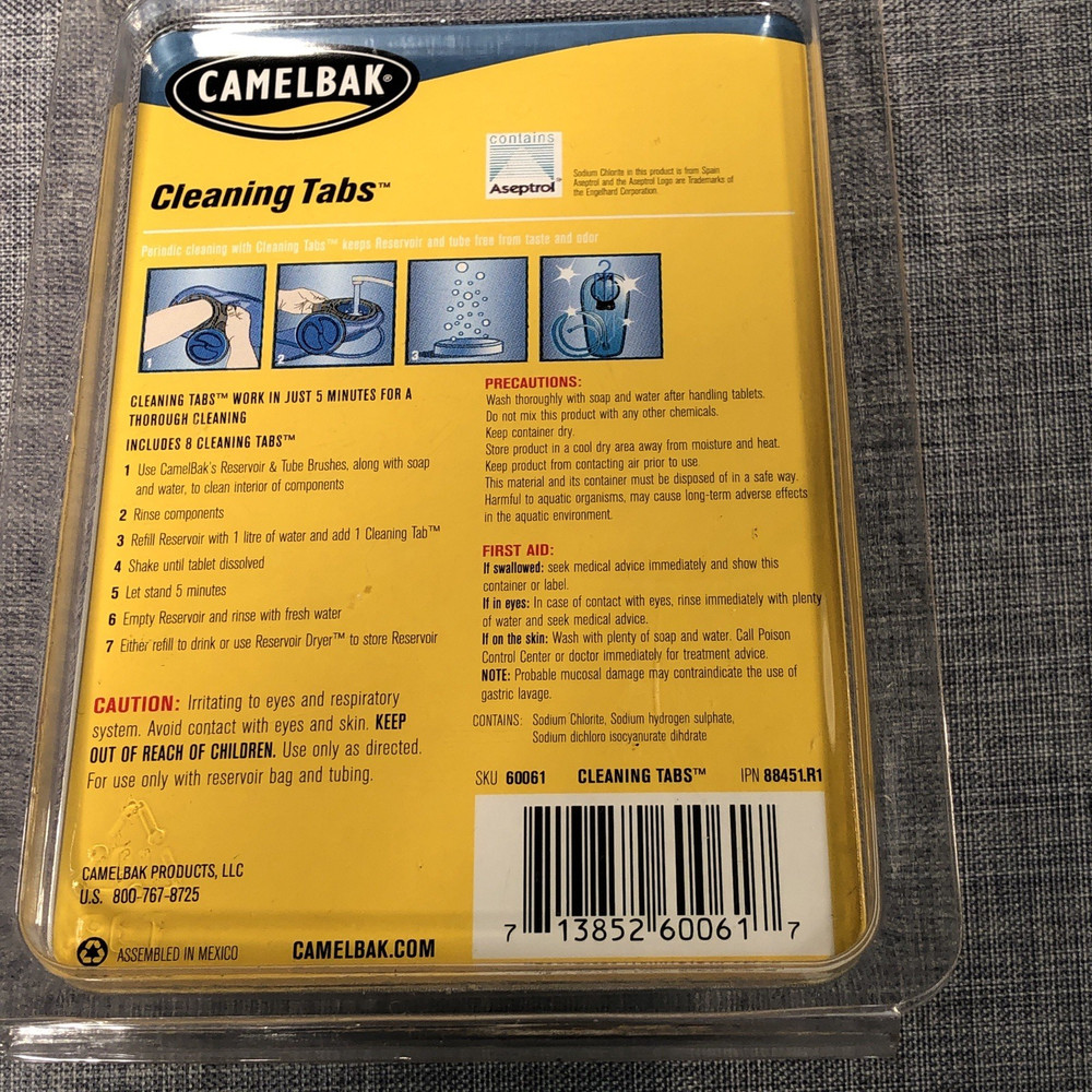 NEW CamelBak Cleaning Tabs Hydration Bottle Cleaning Tablets 8 Pack