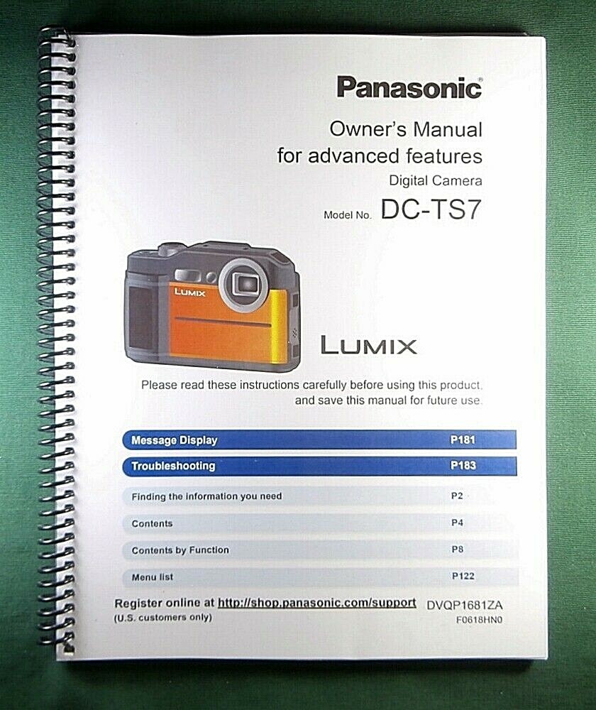 Panasonic DC-TS7 Advanced Instruction Manual: Full Color & 199 Pages!