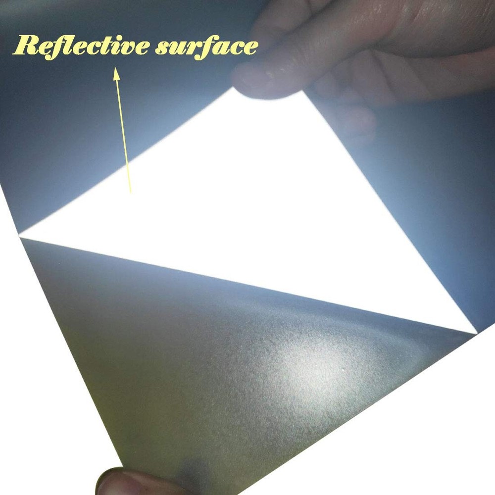 FUNKAKA Heat Transfer Vinyl Reflective 12" x 10 FT, A-Light Gray