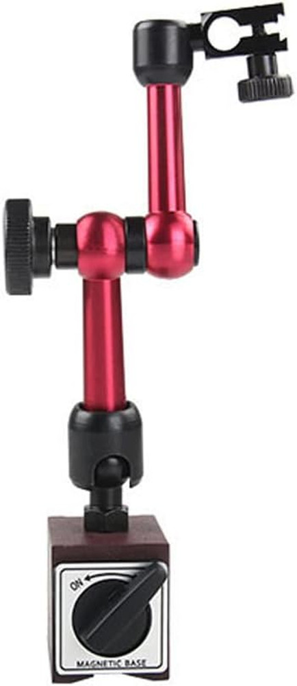 Oudtinx Red Adjustable Magnetic Base Holder for Digital Dial Indicator