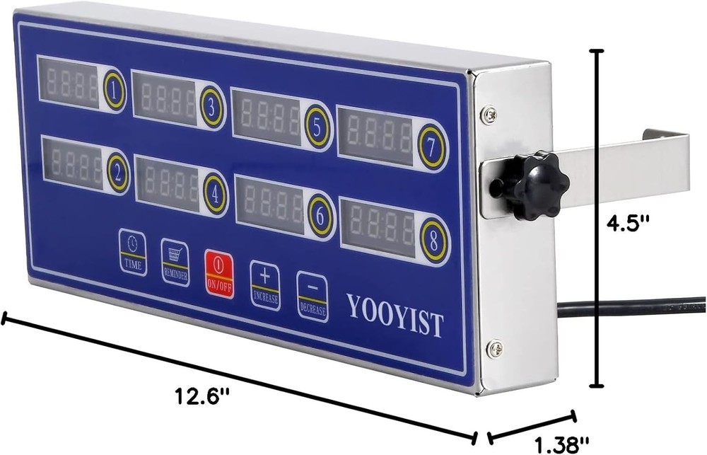 Professional Commercial 8-Channel Multi-Kitchen Timer