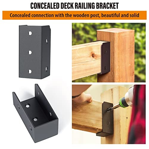 Pcs Stainless Steel Deck Railing Brackets Connectors for 2"x4" Parallel 24