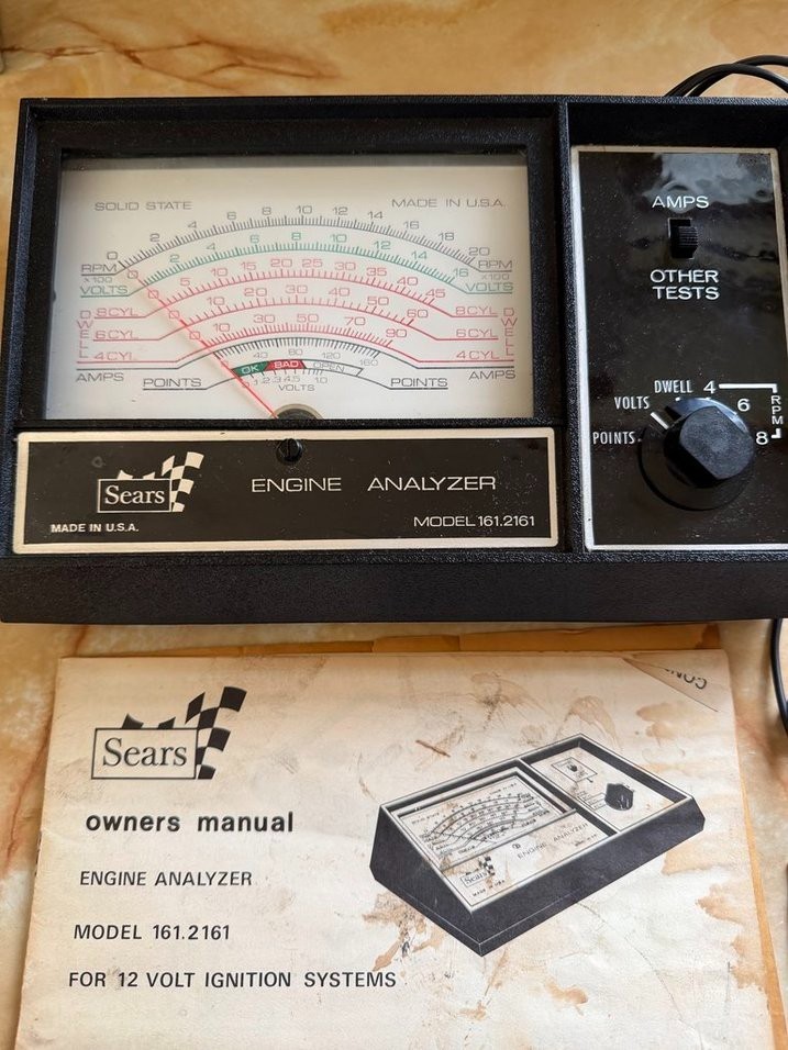Sears Engine Analyzer 12 Volt Model 161 2161 & timing light 244 213801 Untested