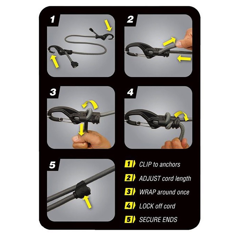 Nite Ize KnotBone Adjustable Bungee #5 (6-Pack)