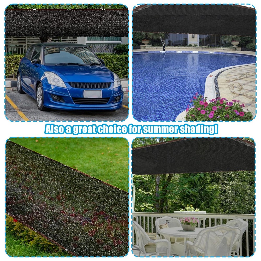 16 x 26FT Pool Leaf Net Cover- Netting 26' x 16' (Rectangular), black