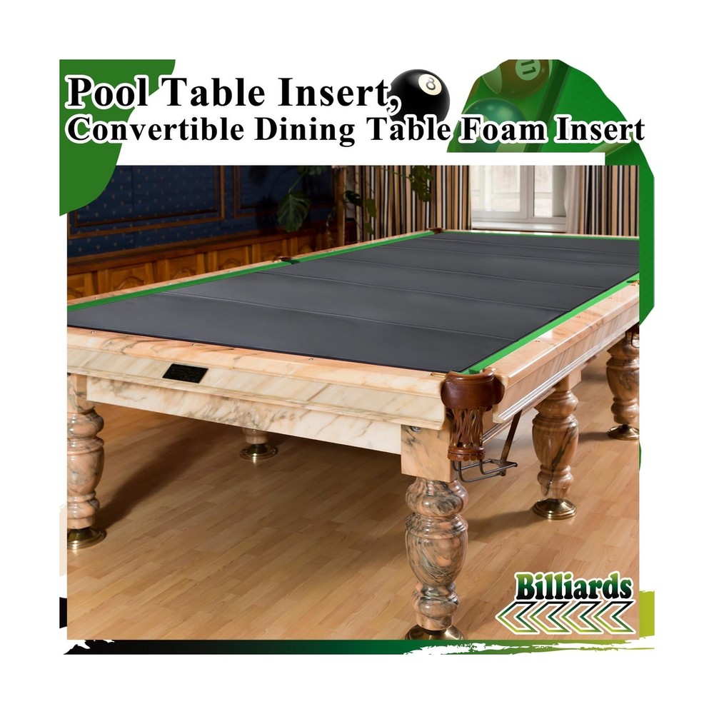 8' Pool Table Insert Convertible Dining Table Foam Insert Billiard Pool Table...
