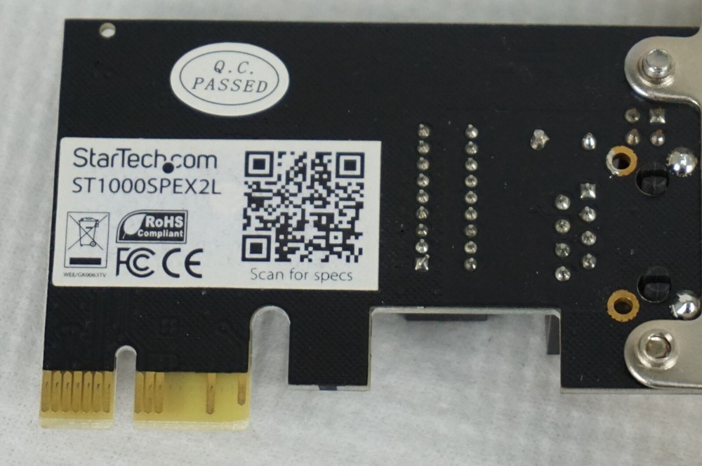 StarTech ST1000SPEX2L Ethernet Card Adapter Network Interface 10/1000