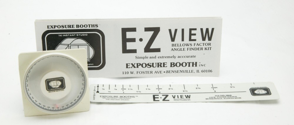 Calumet EZ View Bellows Factor Angle Finder Kit With Level & Scale. Manual. Ex.