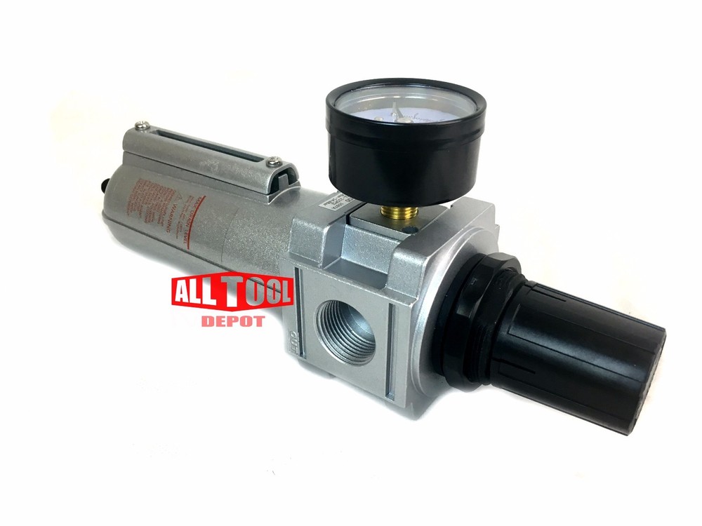 3/4" Air Compressor Regulator & Filter Combo w/ Gauge /AUTO Drain