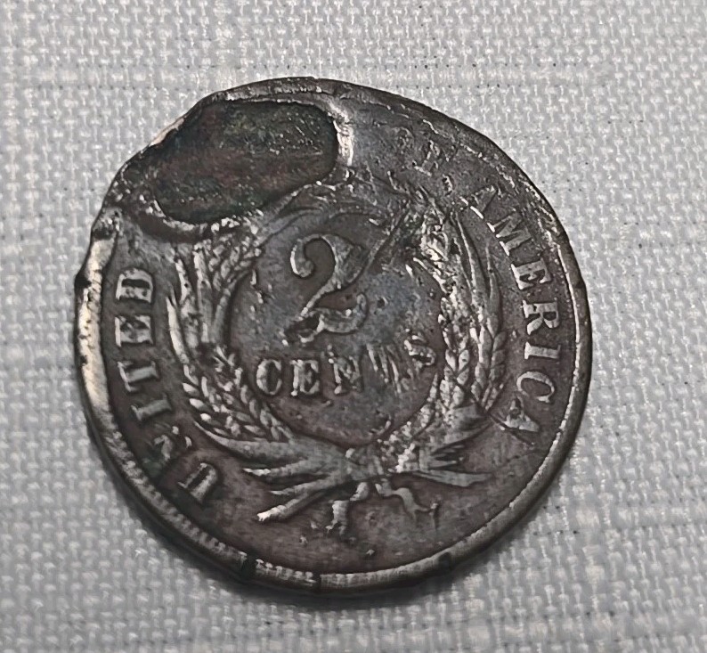 USA Two Cent Piece Coin Circulated -