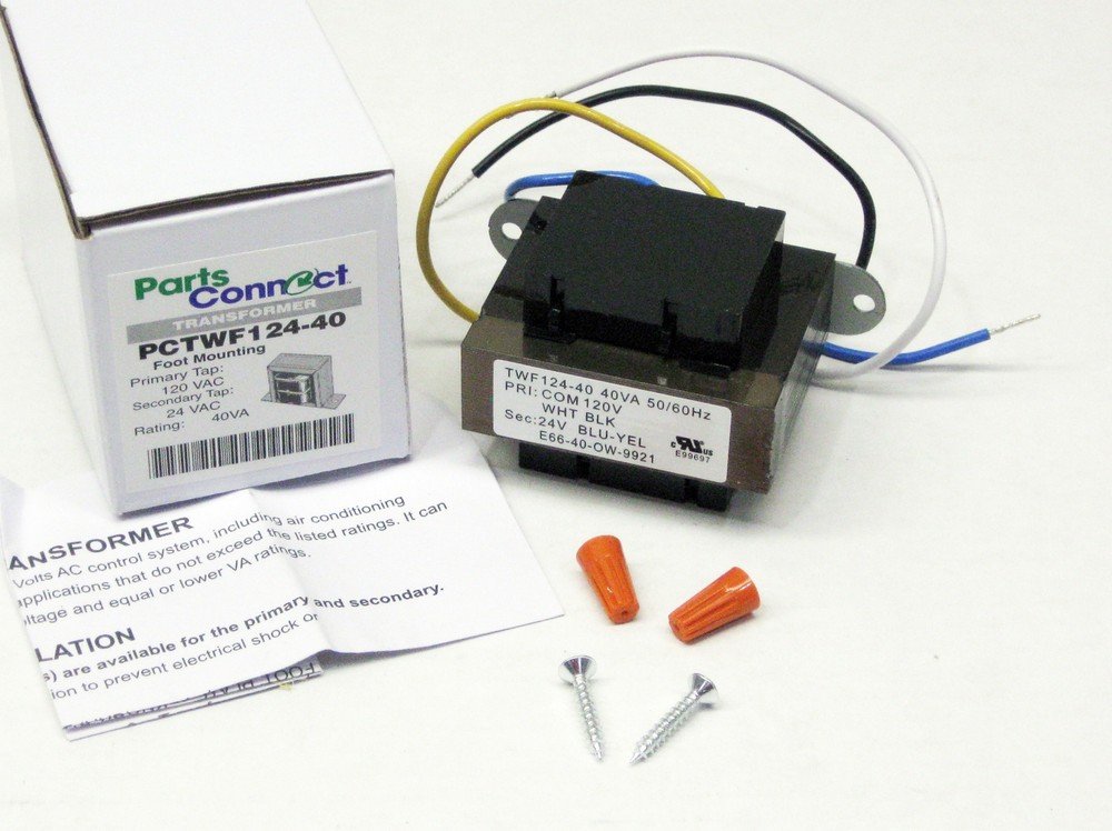 40VA Transformer Primary 120V Volt 24V Secondary HVAC Furnace Foot Mount