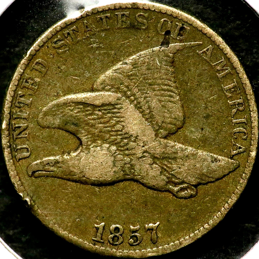 1857 Flying Eagle One 1 Cent  R1326