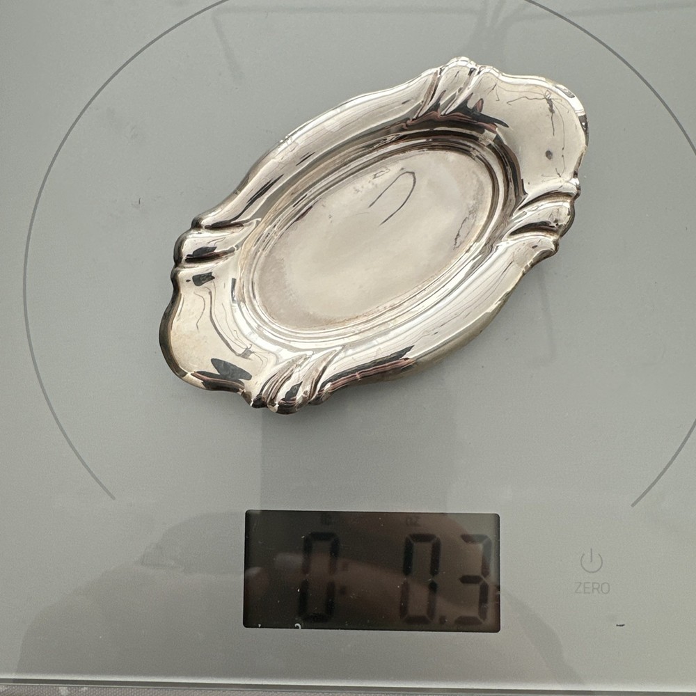 Sterling Silver 925 mini soap dish with soap and silver Pin