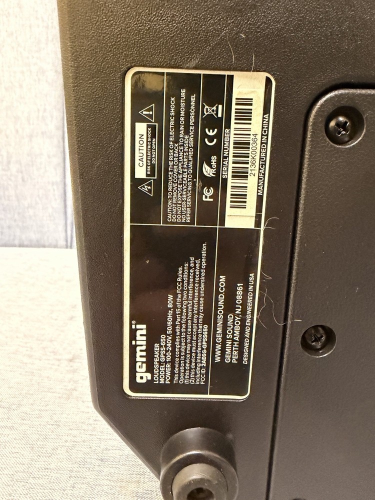 gemini gpss-650 Powered PA Speaker