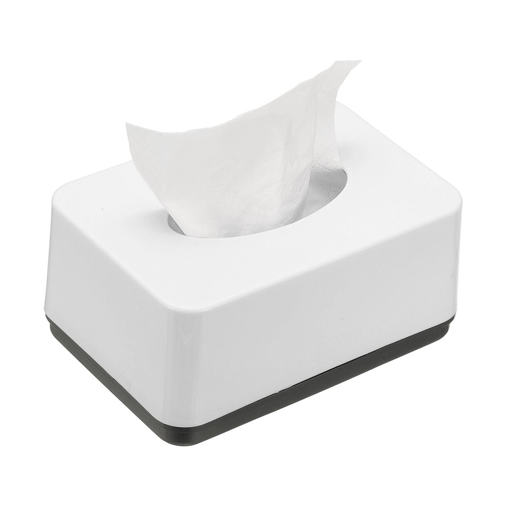 Tissue Box Cover, Plastic Rectangle Modern Tissue Box Holder, White