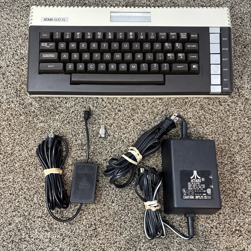 Atari 600XL Computer Tested Working With Power Supply