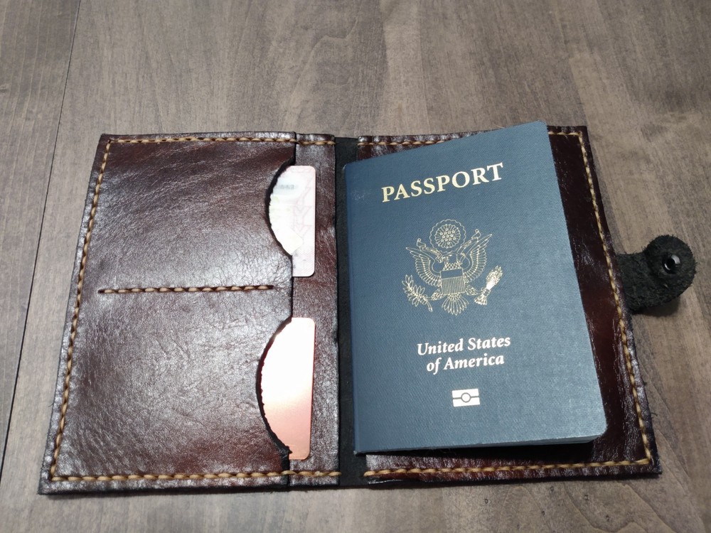 Genuine leather passport cover