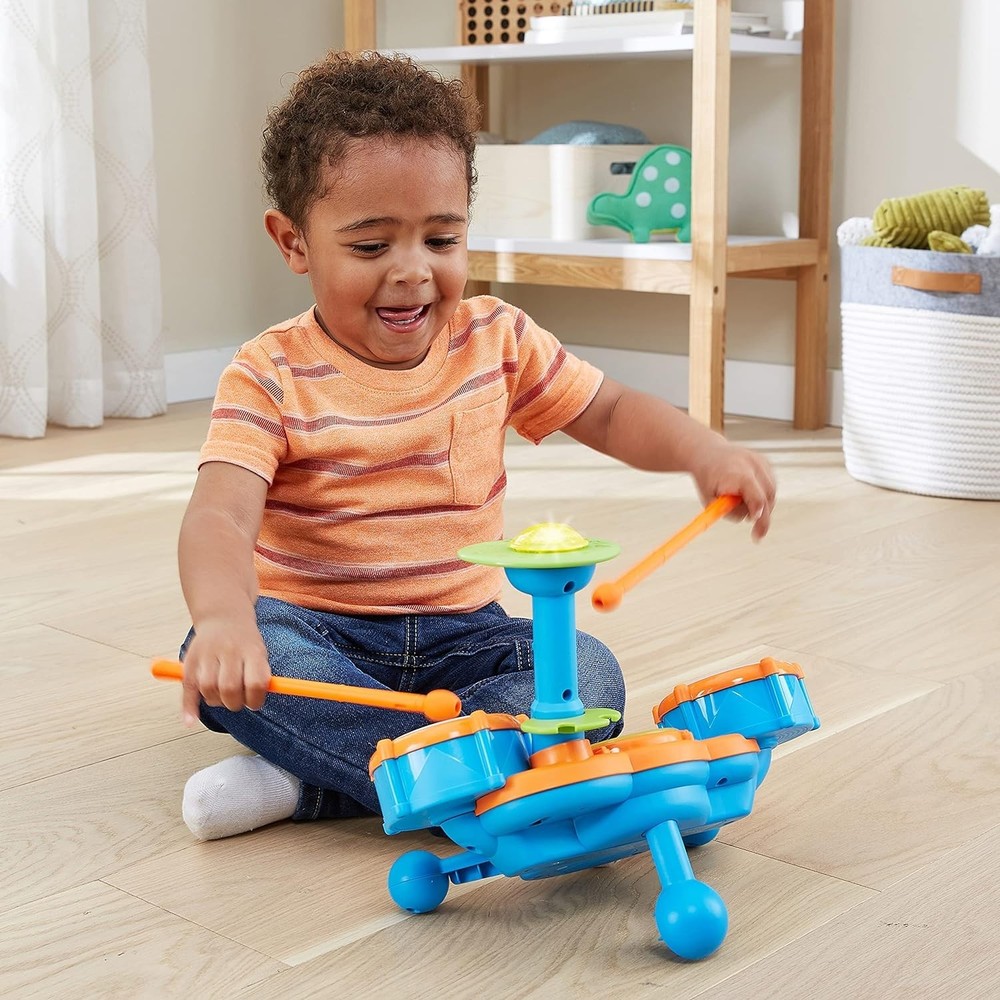 Interactive KidiBeats Drum Set for Toddlers - 4 Play Modes, Includes Sticks