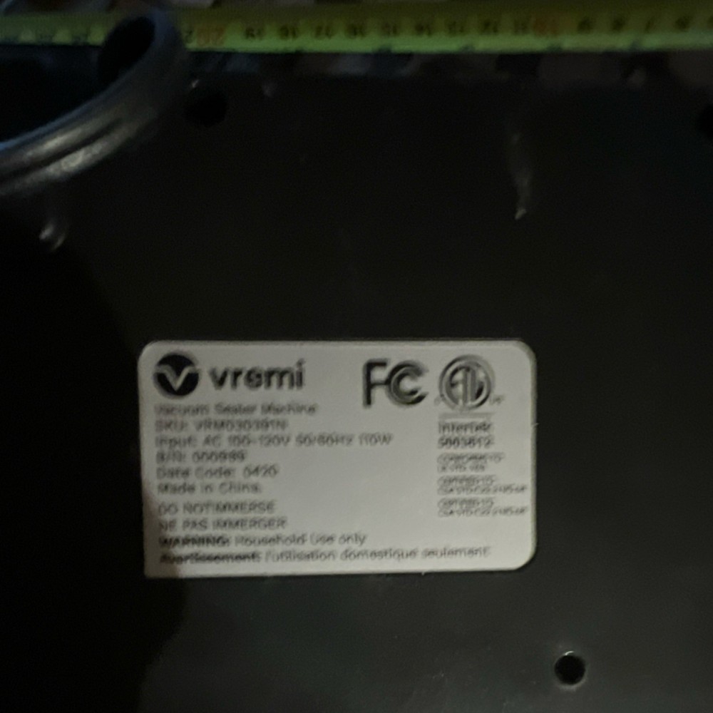 Vremi VRM5039BN Vacuum Sealer, Automatic, 100W, Silver/Black, Multifunctional