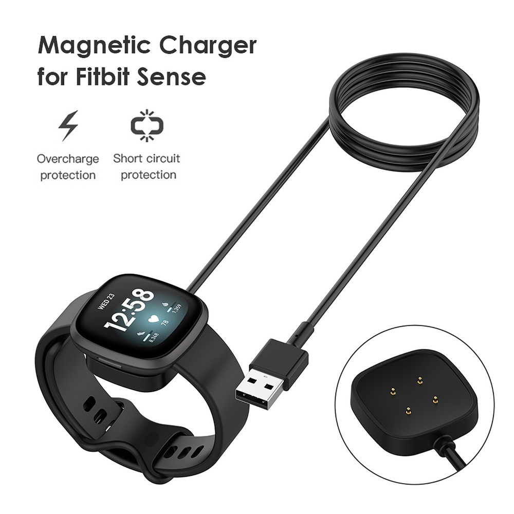 1/2X Wireless Charger For Fitbit Sense Versa3 Watch USB Fast Charging Dock Cable