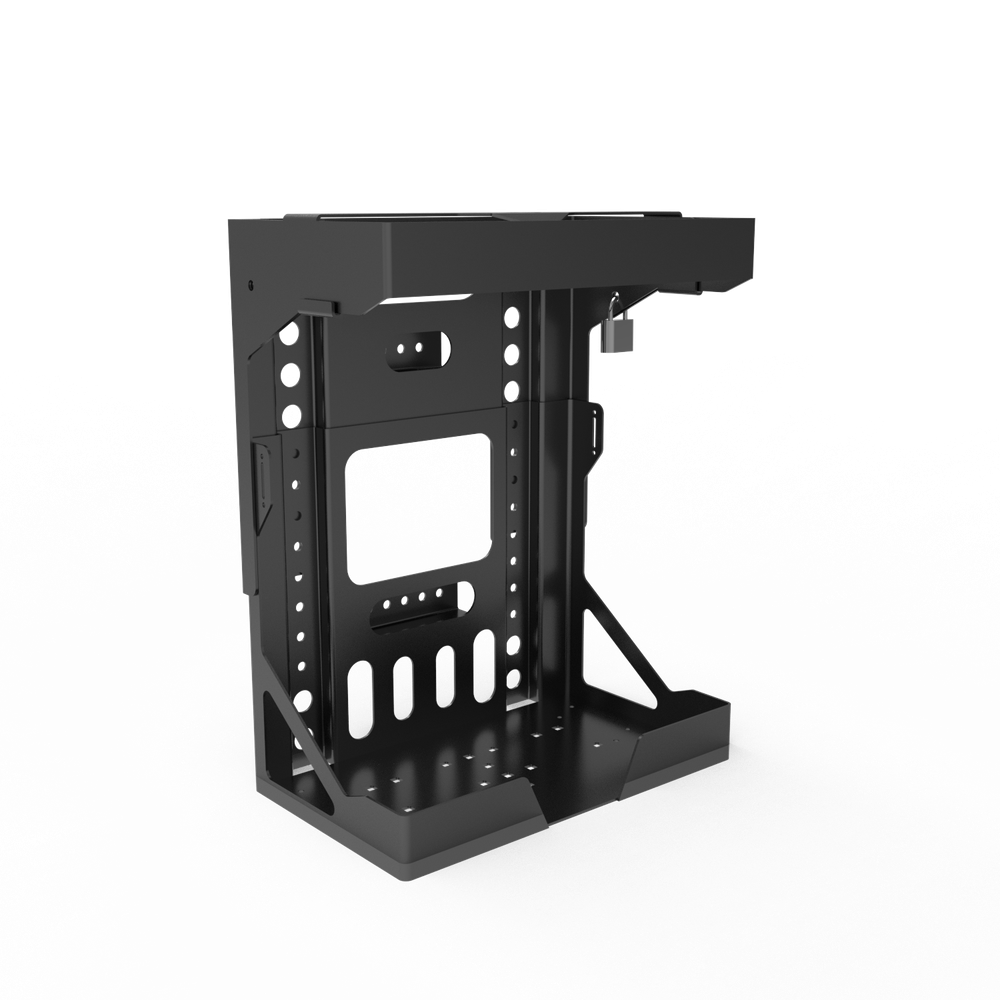 Adjustable Backpack Blower Sprayer Rack for Open & Enclosed Landscape Trailer