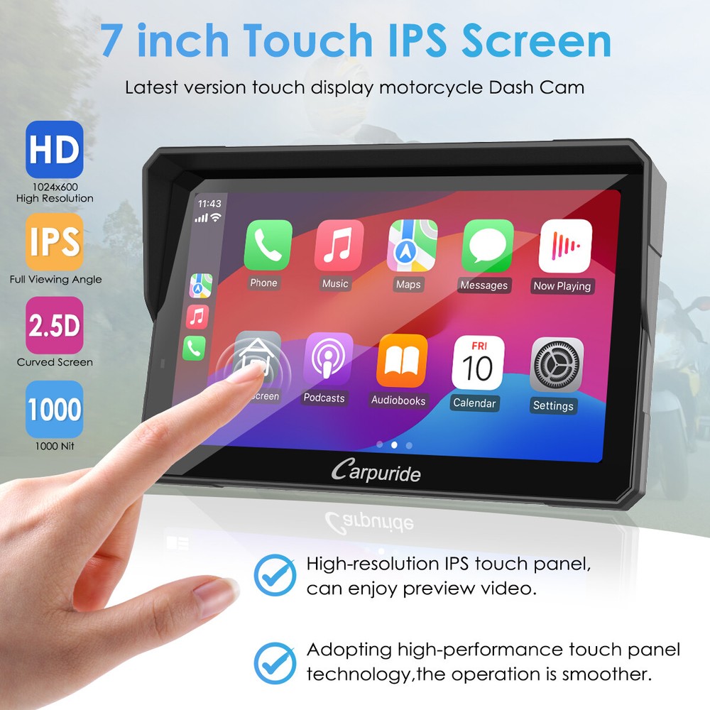 Carpuride W702Pro Wireless Carplay Android Auto Waterproof GPS with TPMS System