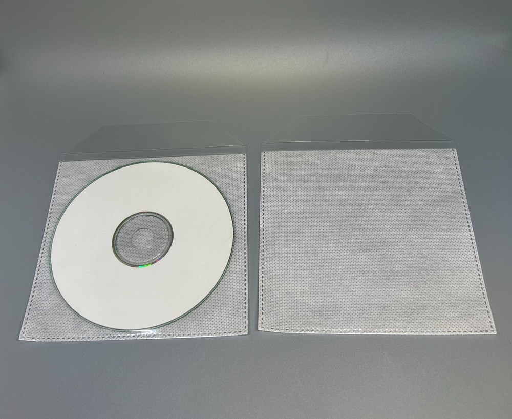 50-PACK CLEAR CPP DOUBLE CD/DVD SLEEVE WITH FLAP, CPPSLV-W/FLAP-DOUBLE