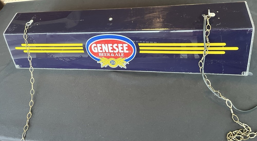 Genesee Beer And Ale Extremely Rare Pool Table Light, Great Condition 38” Works