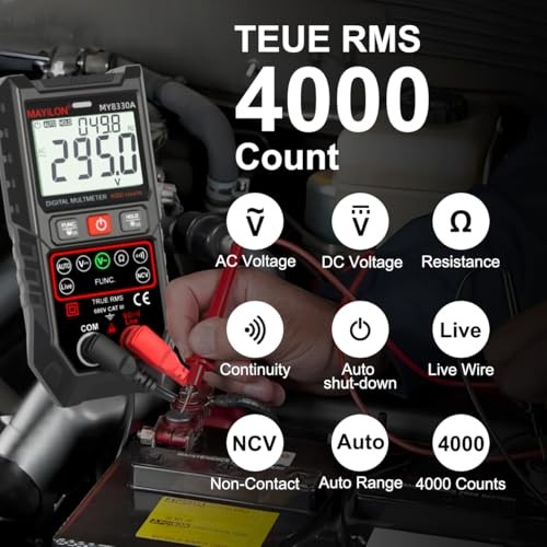 Digital Multimeter TRMS 4000 Counts Multimeter DC AC Voltage Tester MY8300A