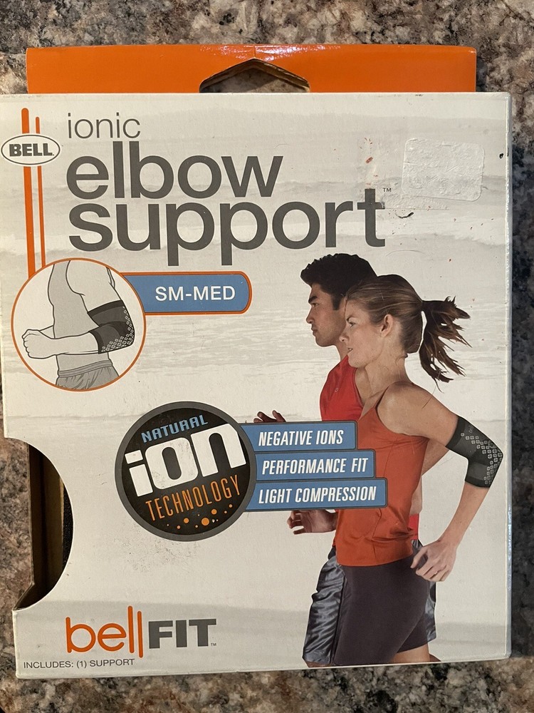 Bell Ionic Elbow Support Negative Ions Compression Performance Fit Small/Medium