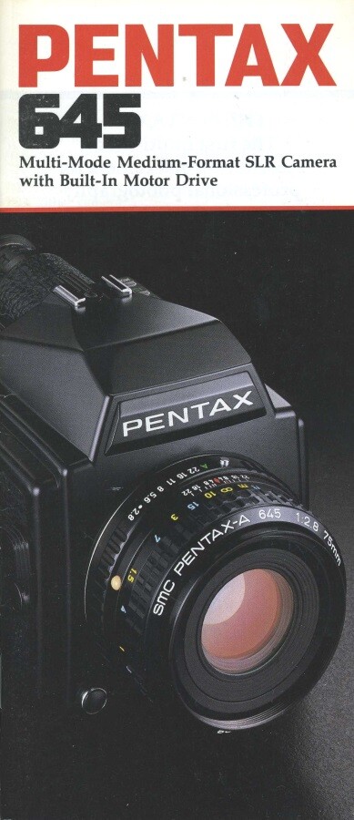 Pentax 645 Camera Color Brochure Original