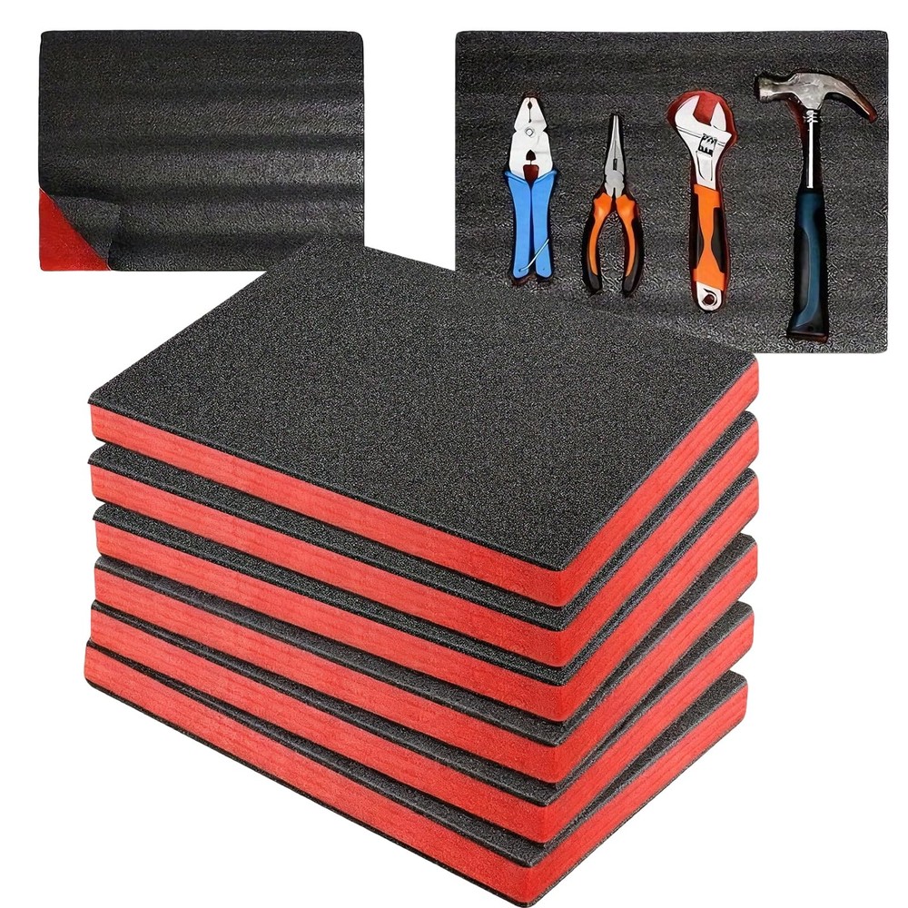 6Pcs Tool Box Foam Inserts for Cases 22x18x1 inch Tool Box Liner Polyethylene...