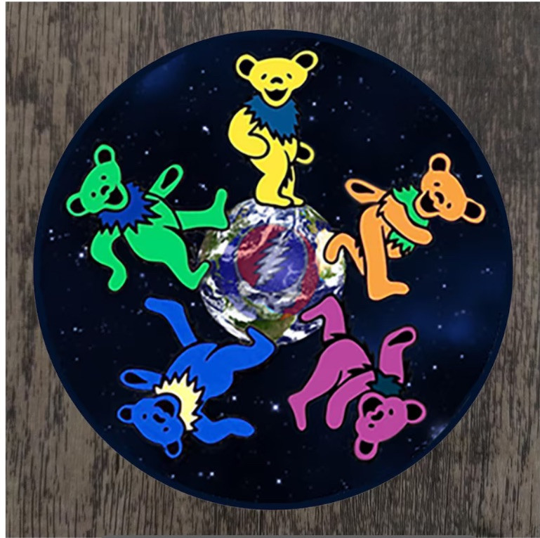 Set of 4 Grateful Dead Bears In Space Coasters
