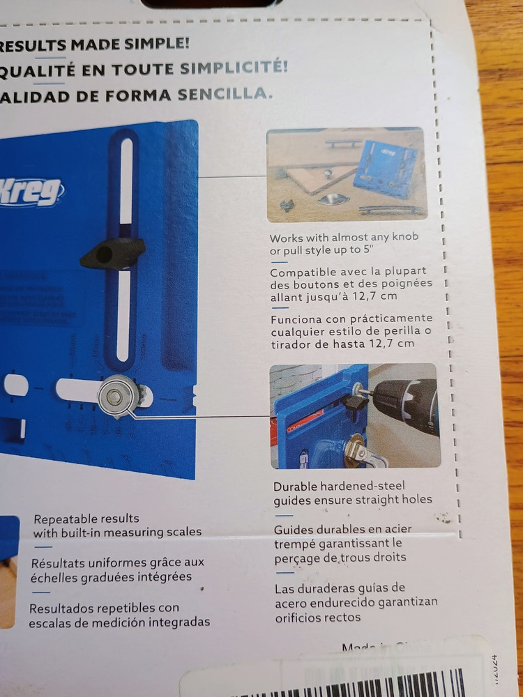 ⭐ New ⭐ Kreg Tool Company KHI-PULL Cabinet Hardware Jig