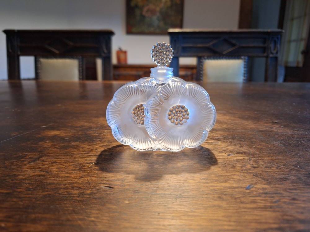 Vintage Signed Lalique Art Bottle