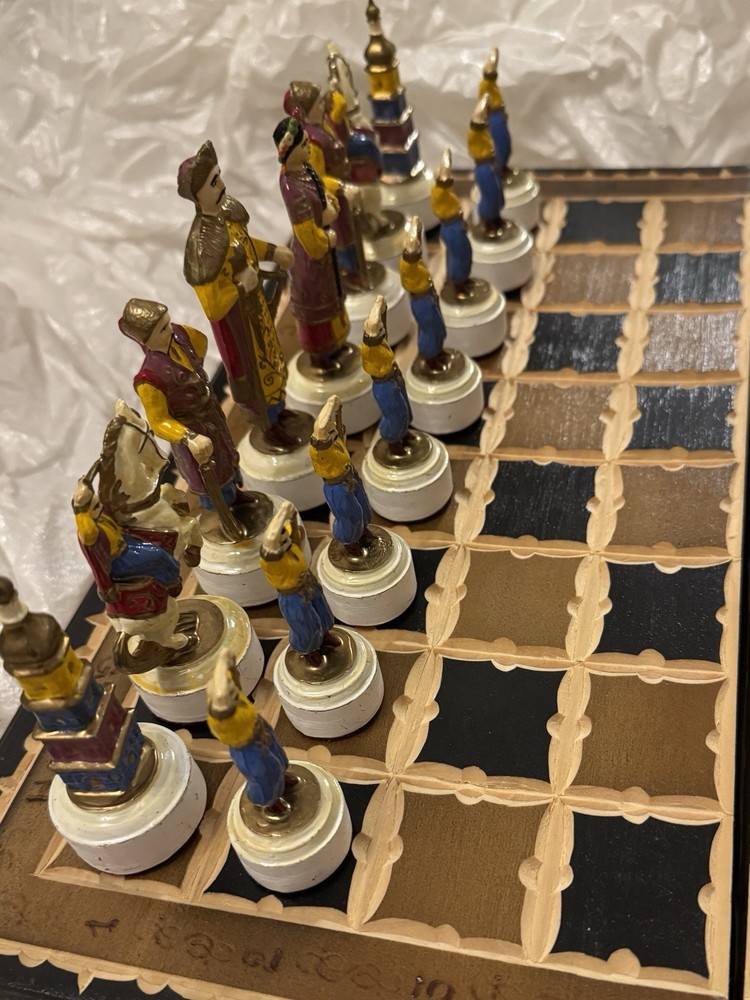 Ukraine Wood Hand Made Chess Set Cossack